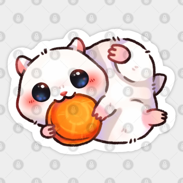 Munching Hamster Sticker by Riacchie Illustrations